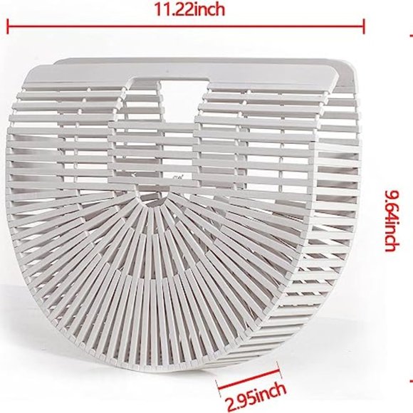 Women's Bamboo Handbag by Handmade Straw Bag - Picture 3 of 7